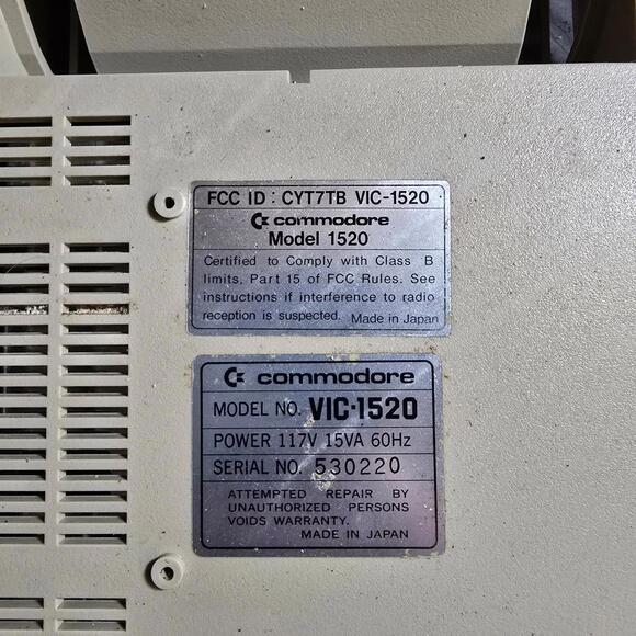 Used Commodore VIC-1520 Printer For Commodore 64 Untested - Picture 6 of 6